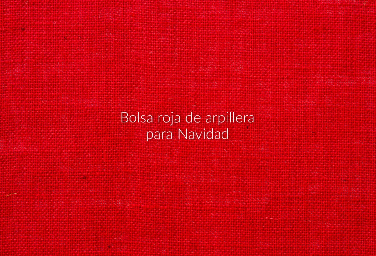 Saco de Navidad 70 x 50 cm, 2 Unidades Vil548lag diseño de arpillera Color Rojo 