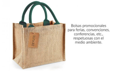 Bolsas promocionales para ferias, convenciones, conferencias, etc., respetuosas con el medio ambiente.